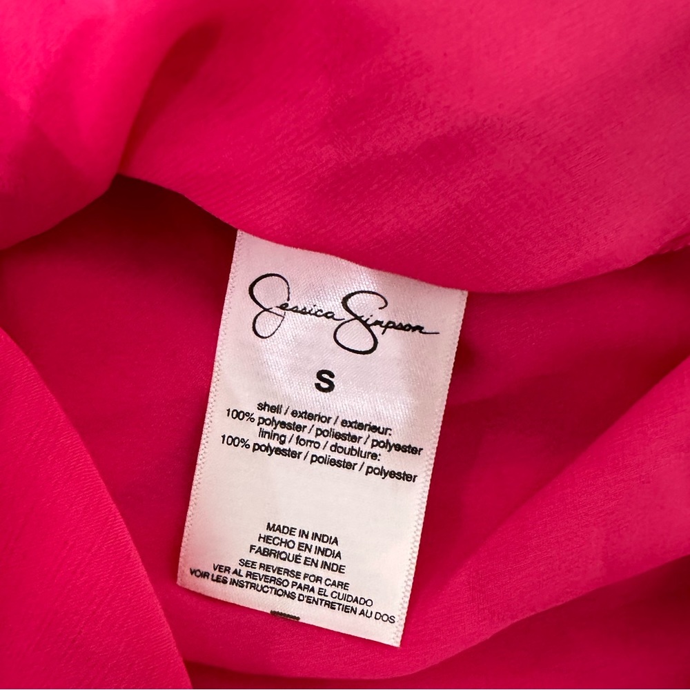 Jessica Simpson Barbie Hot pink chiffon dress new with tags size small - Picture 10 of 10